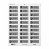 Florale Monogram Uw Initiaal Retouradres Etiket (Full Sheet)
