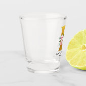 Florale Monogram Verjaardag Gepersonaliseerde Naam Shot Glas (Links)