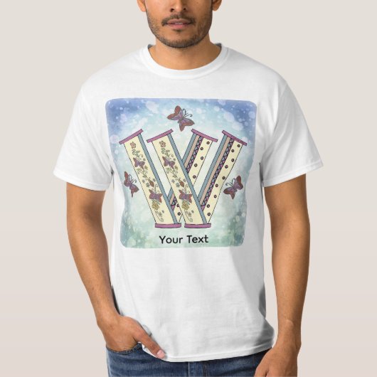 florale Monogram W t-shirt (Voorkant)