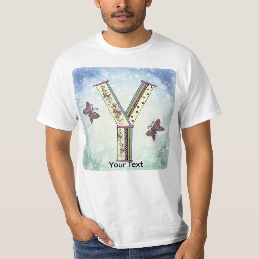 florale Monogram Y t-shirt (Voorkant)