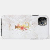 Florale Monogramnaam Initiaal I Letter Personalise Case-Mate iPhone Case (Achterkant (horizontaal))