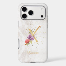Florale Monogramnaam Initiaal X Letter Personalise