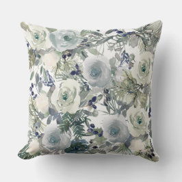 Florale motieven voor het kerstseizoen kussen