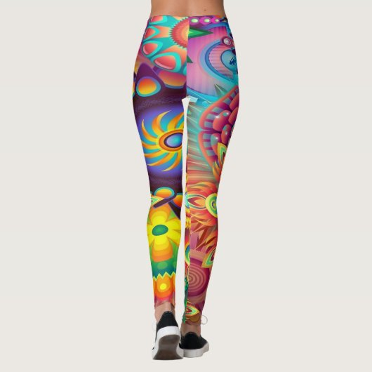 Florale mozaïek leggings (Achterkant)