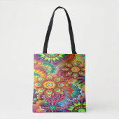 Florale mozaïek tote bag (Voorkant)