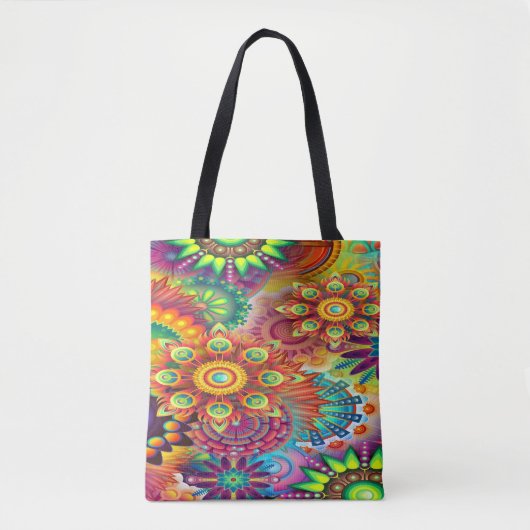 Florale mozaïek tote bag (Voorkant)