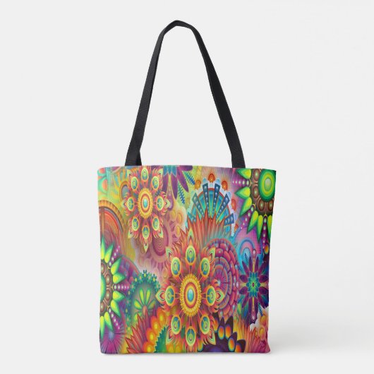Florale mozaïek tote bag (Achterkant)