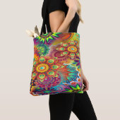 Florale mozaïek tote bag (Dichtbij)