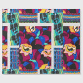  florale multicolor cadeaupapier (Vlak)