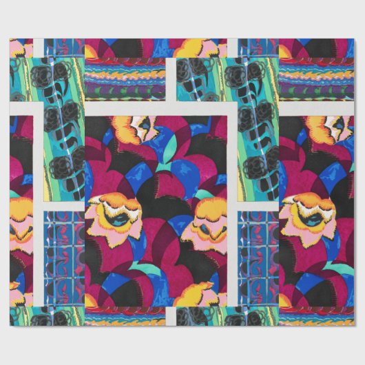  florale multicolor cadeaupapier (Vlak)