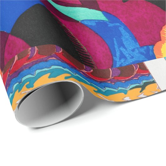 florale multicolor cadeaupapier (Rol Hoek)