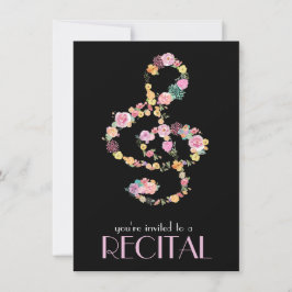 florale muziek verdrievoudigt zwart kaart