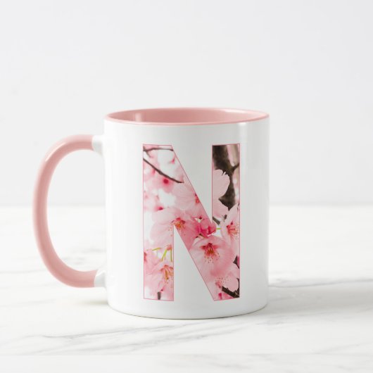 Florale N Beginbeker | Gepersonaliseerde Naam & Ei Mok (Links)