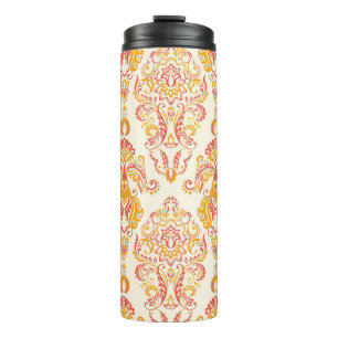 florale naadloze pleister. Klassieke Baroque wa Thermosbeker