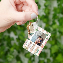 Florale Nana | Gepersonaliseerde Fotosleutelhanger Sleutelhanger