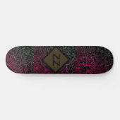 florale natuur Monogram personaliseren Persoonlijk Skateboard (Horizontaal)