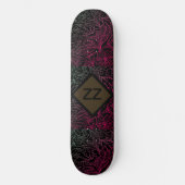 florale natuur Monogram personaliseren Persoonlijk Skateboard (Voorkant)