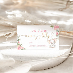 Florale olifant hoe groot is mama's buik informatiekaartje