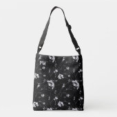 Florale op maat gemaakte monogram crossbody tas (Achterkant)