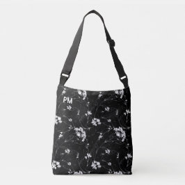 Florale op maat gemaakte monogram crossbody tas