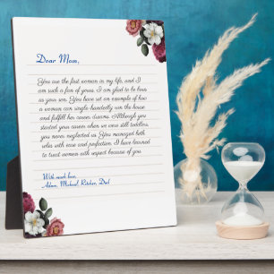 Florale op maat notitieboek handgeschreven liefdes fotoplaat