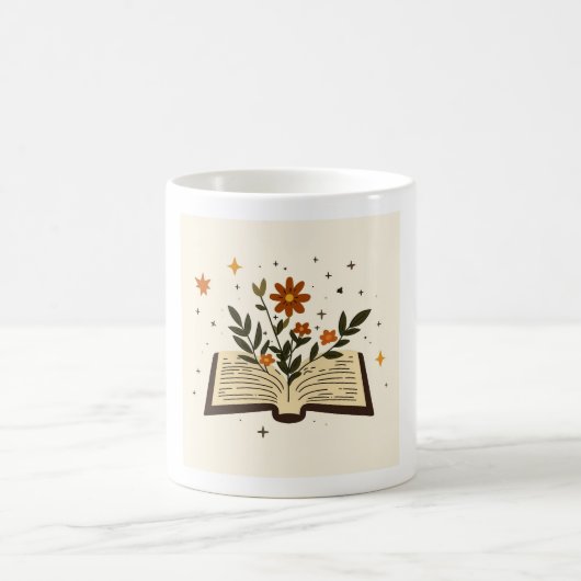 Florale Open Boek Esthetische Mok (Center)
