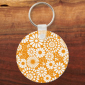  florale oranje Sleutelhanger (Voorkant)