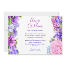 Florale Paarse paisley: wijziging plannen uitstel