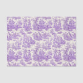 florale paarse toile de jouy tissuepapier (Voorkant)