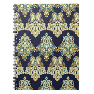 Florale paisley naadloos. afbeelding in A Notitieboek