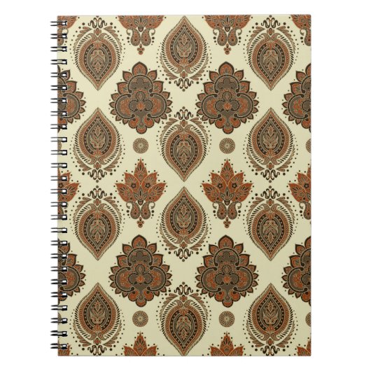 Florale paisley naadloos. illustratie notitieboek (Voorkant)
