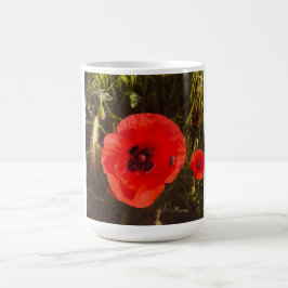 Florale Papaver Droom – Botanische Fantasie Weide Koffiemok
