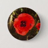 Florale Papaver Droom – Botanische Fantasie Weide Ronde Button 5,7 Cm (Voorkant)