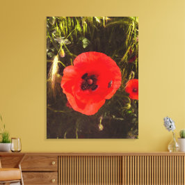 Florale Papaver Droomster – Botanische Fantasie Ku Canvas Afdruk