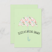 Florale Paraplu Douche Kaart (Voorkant / Achterkant)