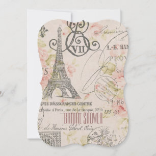 florale paris eiffeltoren  vrijgezellenfeest kaart