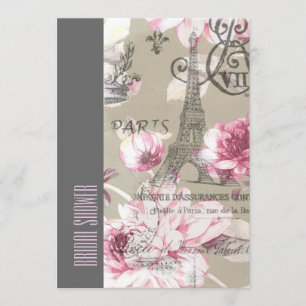 florale paris eiffeltoren  vrijgezellenfeest kaart