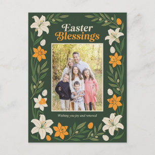 Florale Pasen Foto Ansichtkaart - Gepersonaliseerd Briefkaart