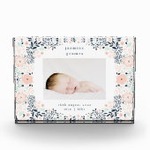 florale pastel lijst baarmoederlijke baby fotoblokken (Voorkant)