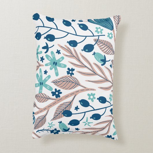 florale patroon Accent Pillow Accent Kussen (Achterkant (Verticaal))