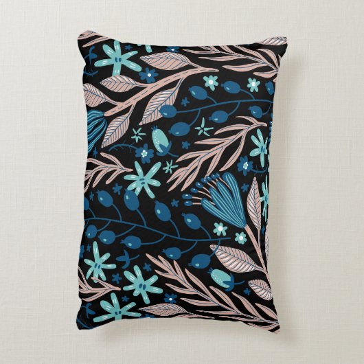 florale patroon Accent Pillow Accent Kussen (Achterkant (Verticaal))