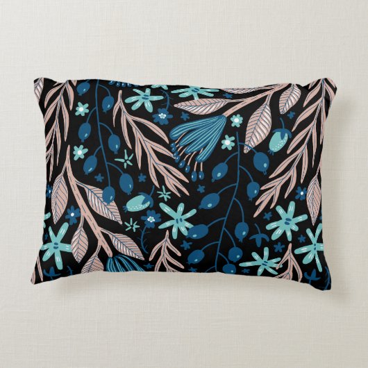 florale patroon Accent Pillow Kussen (Achterkant)