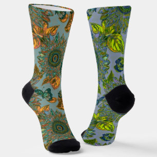 florale patroon vreemde Sokken