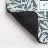 Florale patroontinten van een blauw tropisch ontwe muismat (Hoek)