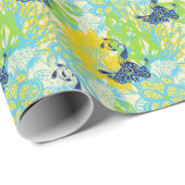 florale pauw cadeaupapier (Rol Hoek)