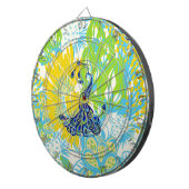 florale pauw dartbord (Voorkant Rechts)