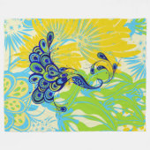 florale pauw deken (Voorkant (Horizontaal))