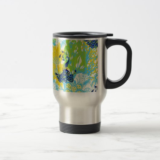 florale pauw reisbeker (Rechts)