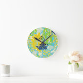 florale pauw ronde klok (Huis)