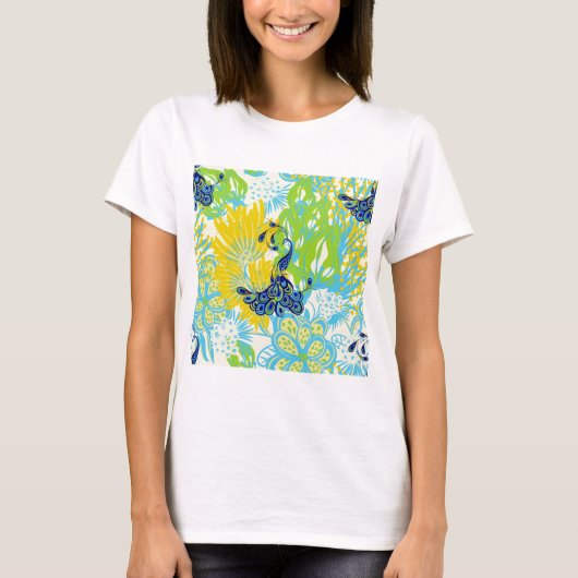 florale pauw t-shirt (Voorkant)